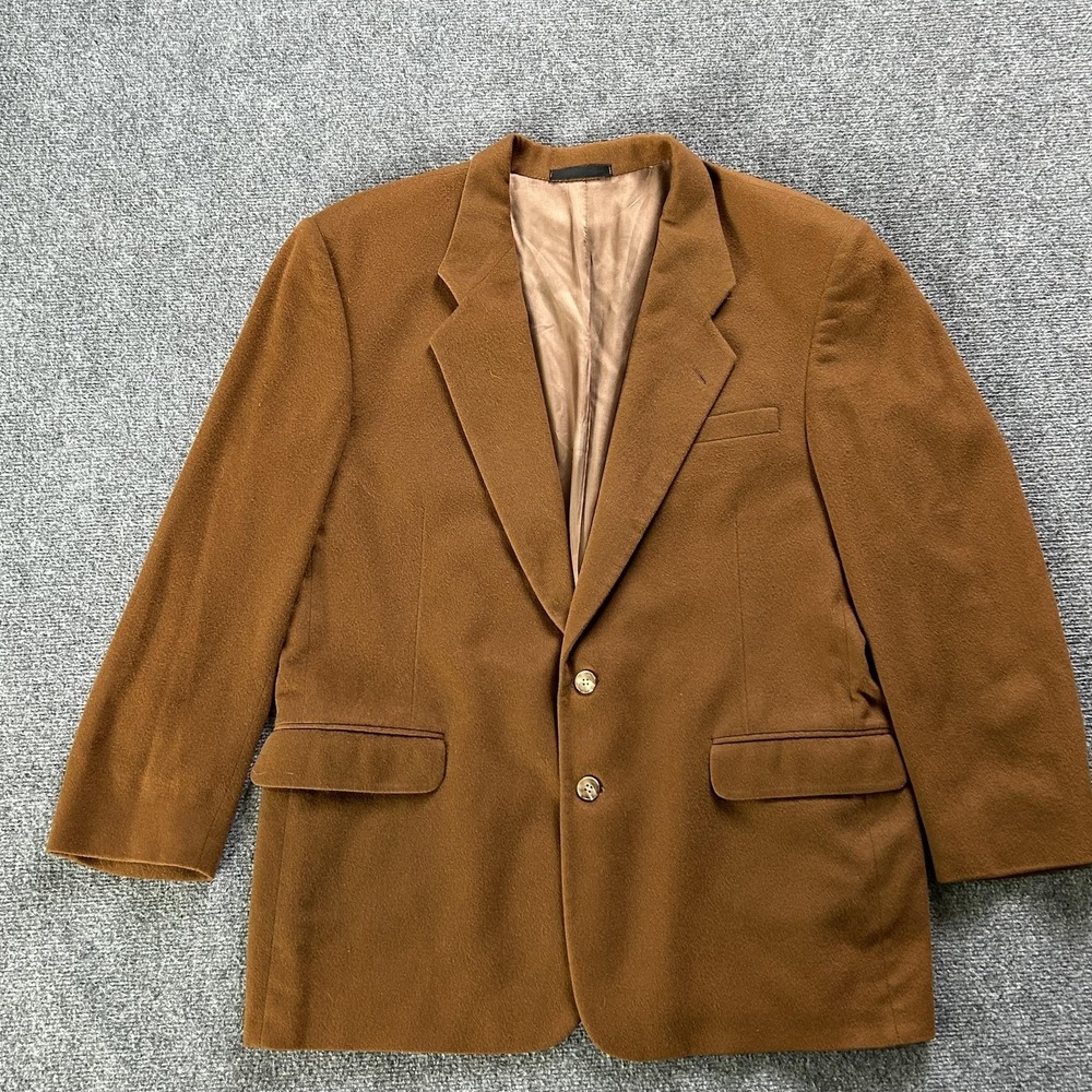 Vintage Fioravanti Soft 100% Cashmere Sport Coat Blazer Camel‎ Brown Mens
